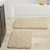 Lavish Home 2 Piece Memory Foam Shag Bath Mat -