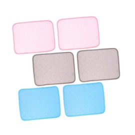CORHAD 6pcs Summer Cooling Mats for Small Pets Portable Pet Training Pads for Hamsters Guinea Pigs and Rabbits Water-Resistant Cushions for Indoor Use Safe Durable and Easy to Clean
