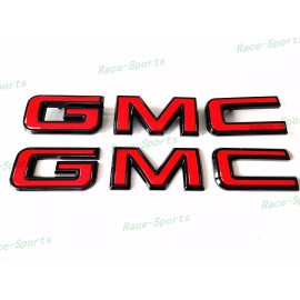 Auto GMC Front Rear Black Red GMC Emblem 2020+ Sierra 1500 2500HD 3500HD 2023+ Canyon