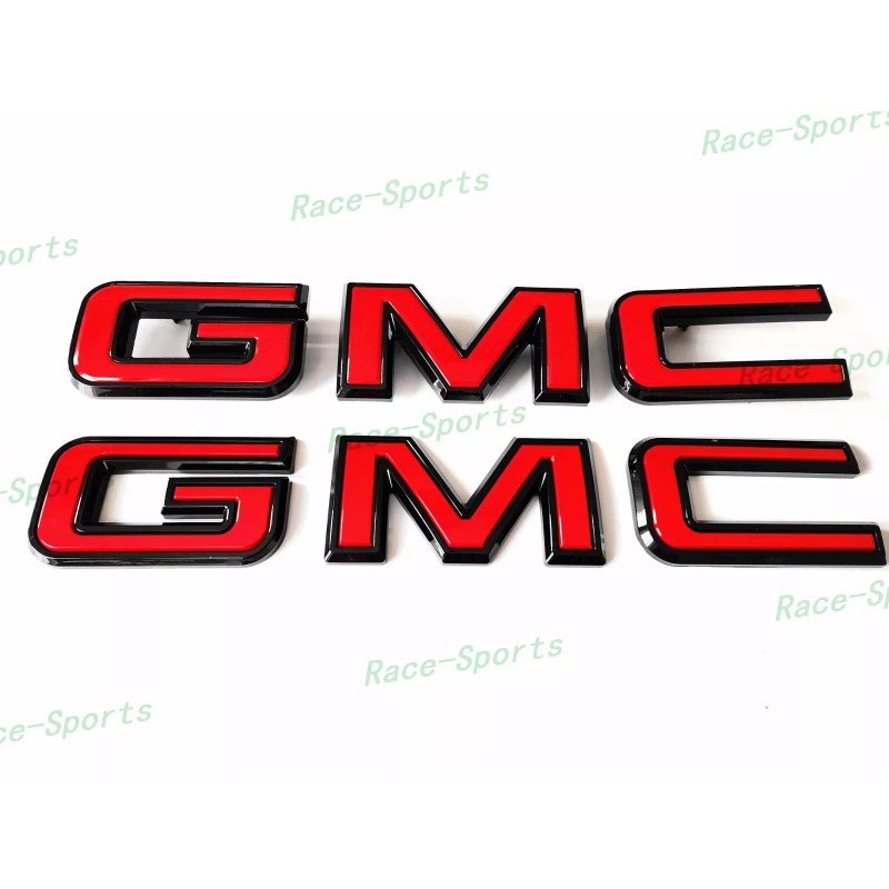 Auto GMC Front Rear Black Red GMC Emblem 2020+ Sierra