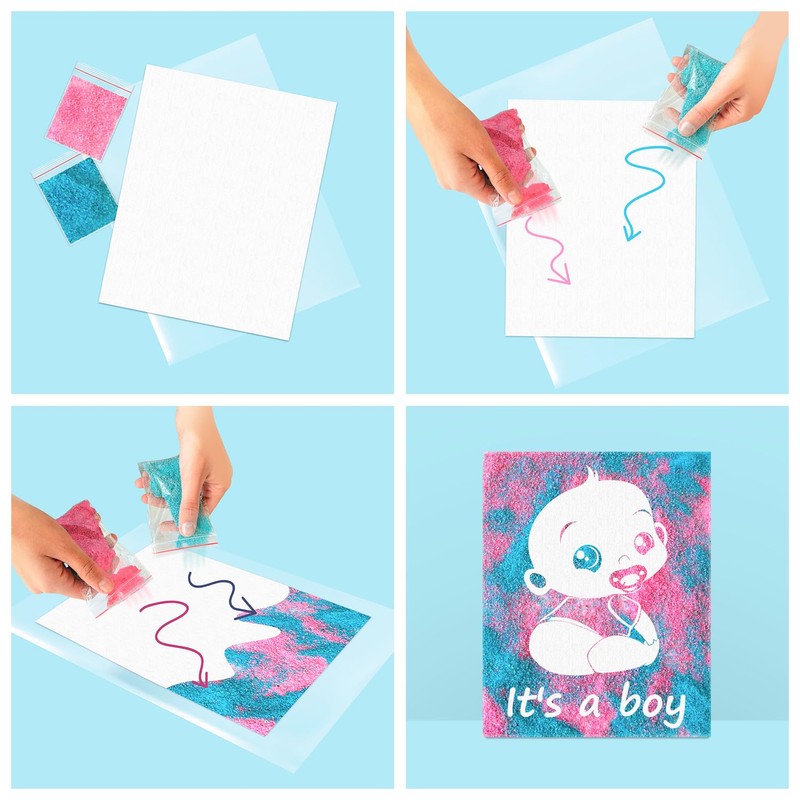 FETTIPOP Gender Reveal Exposuring Art Canvas Kit (It’s a Boy),