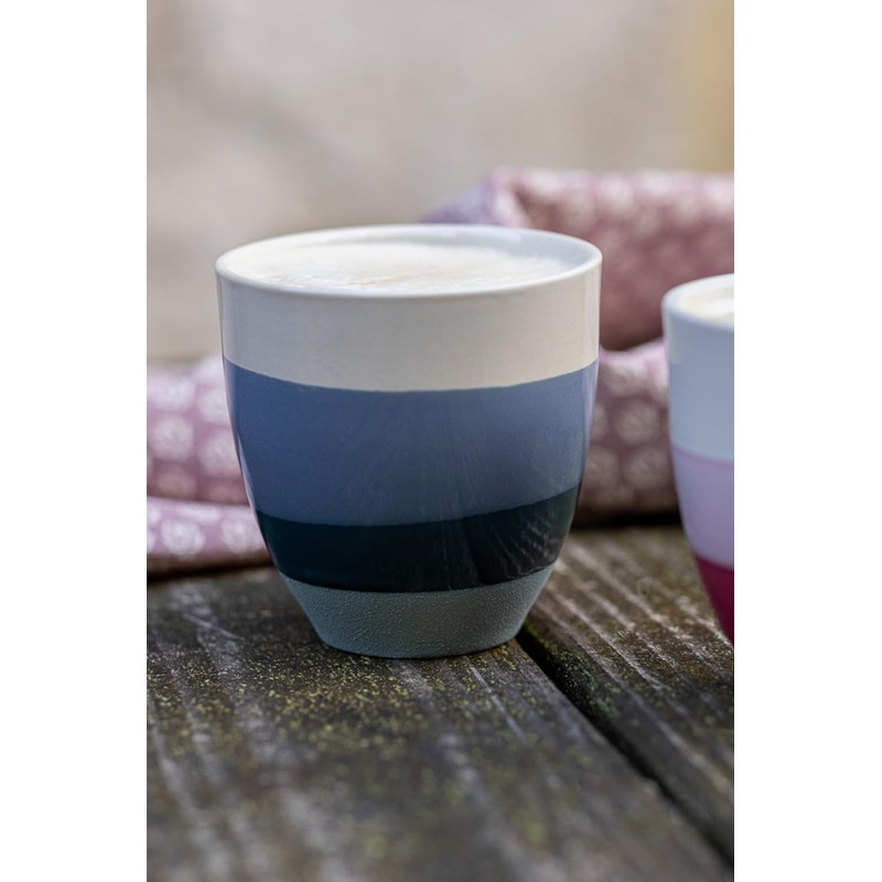 Tranquillo Set of 2 Stripes Cups for Tea, Coffee and