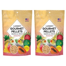 LAFEBER'S Premium Daily Diet Pellets Pet Bird Food, Made with Non-GMO and Human-Grade Ingredients, for Cockatiels (Tropical Fruit, 1.25 Ib Pack of 2)