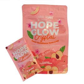 Luna Aura Hope Glow Crystal Peach Glutathione Juice Drink, 10 Sachets