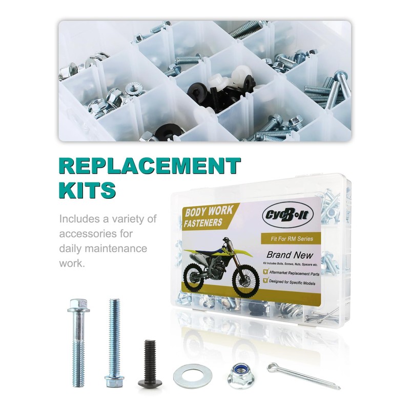 CYCBOLT 330 PCS Bodywork Bolt Kit Fit for RMX250 RM-Z250