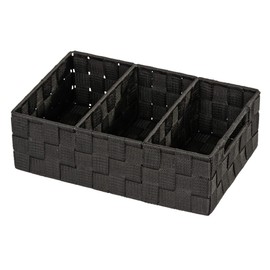 WENKO "Adria Organizer with Handles/Three Separations, Black