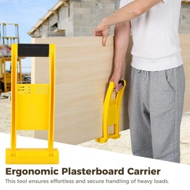 Homaisson 2 Pcs Plasterboard Carriers, Plastic Drywall Carrying Handles, Panel Carrier Tool with 80KG Load-Bearing Capacity, Non-slip Plywood Lifting Tools