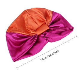 3PCS Chemo Sleep Turban Silk Head Wrap Satin Silk Bonnet Elastic Turban Sleep Bonnet Cap Night Sleep Hat Head Cover Turban Headwear Turban Silk Sleeping Cap for Sleeping Women Girls Curly Hair