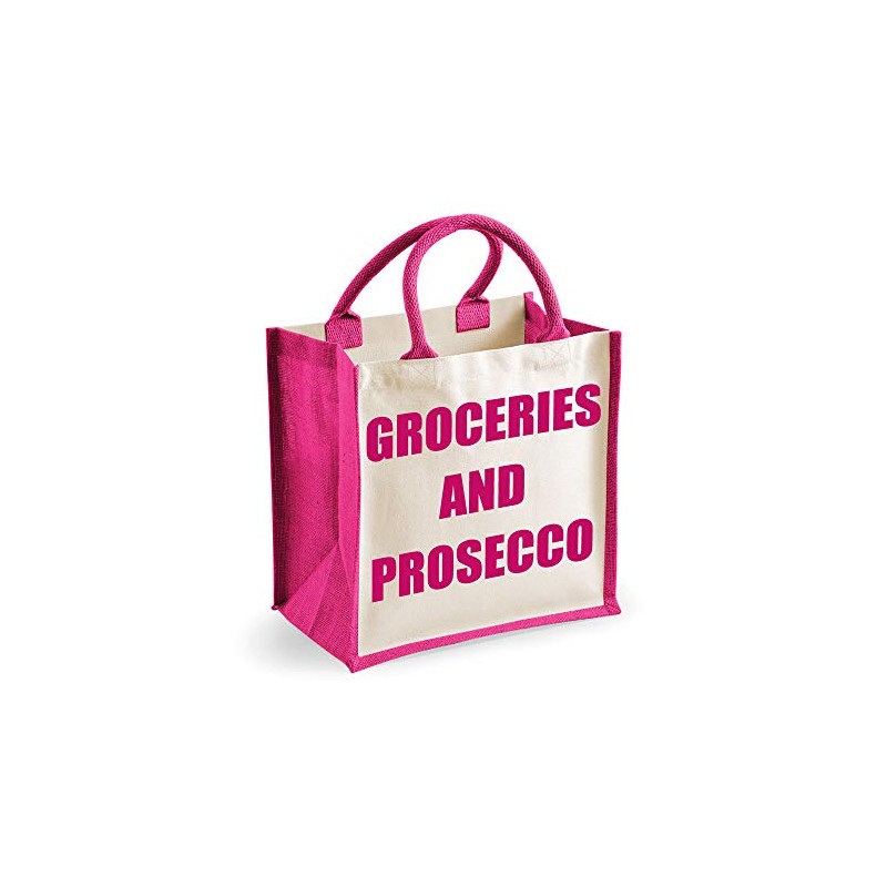 60 Second Makeover Limited Medium Jute Bag Groceries And Prosecco