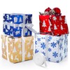 Fuyoooo 4 Pcs Christmas Gift Boxes with Lids Ribbons Xmas