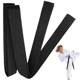 GJKLO 160 cm Judo Suit Children's Judo Belt Judo Karate Belt Martial Arts Karate Judo Cotton Taekwondo Belts Professional Karate Aikido Belt Martial Arts Belt (Black)