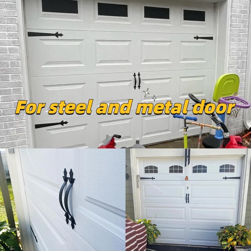 JFOGO Garage Door Strong Magnetic Decorative Hardware Set,4 Faux Garage