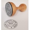Michigan Rustix Corporate Seal Hand Stamp, Round 1-5/8" Impression, Wooden