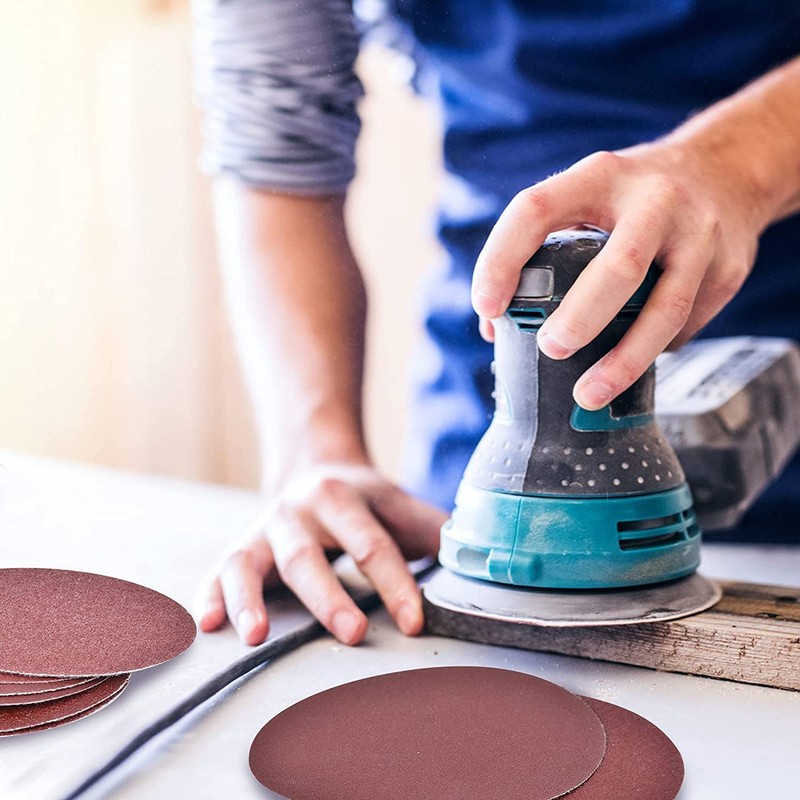 115mm Hook and Loop Sanding Discs 40/80/120/240 Grit Sandpaper Sheet,