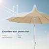 LAUSAINT HOME 9ft Pagoda Patio Umbrella with 360° Rotation, Deluxe