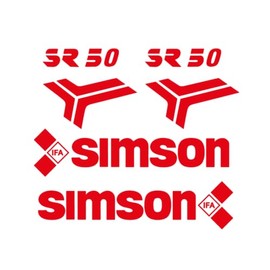 Decorative Set of 4 Red for Simson SR50