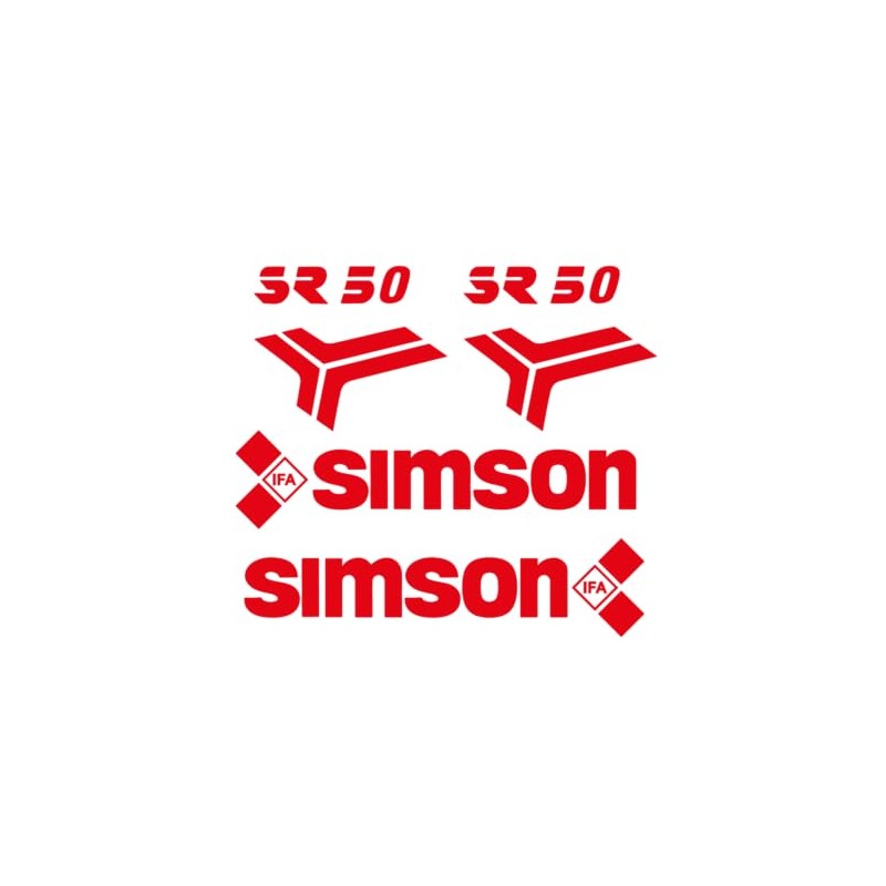 Decorative Set of 4 Red for Simson SR50
