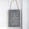 Hanging Slate Board with Jute Rope, Grey, Decorative Wall Sign