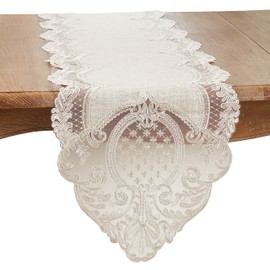 Timeless Beauty Embroidered Lace Table Runner