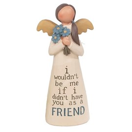 Blossom Bucket You As A Friend Angel with Flowers (5 inches)