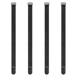 Trilancer Elastic Cinch Straps with Anti-Slip Strips, 32 "x 2" (4 Pack) Multipurpose Hook and Loop Bundling Straps for Hose, Cords, Bike, Luggage, Camping, Yoga Mats