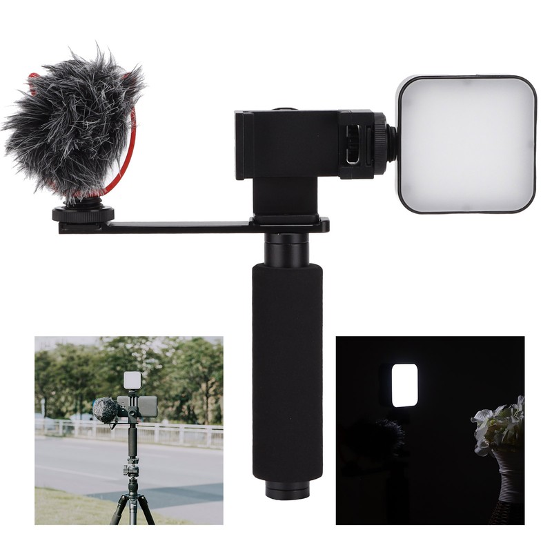 YELANGU Smartphone Vlogging Hand Grip Set Video Recording Holder Handle