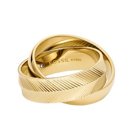Fossil Women's Harlow Gold Stainless Steel Ring, JF048067105