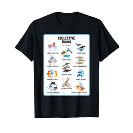 Marine Animals Collective Nouns Underwater Creature T-Shirt