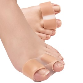 LureLuxe 2 Stück Silikon Zehentrenner, Hallux Valgus & Hammerzehen Korrektur (Kaffee)