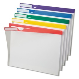 Pendaflex 50981 Clear Poly Index Folders, Letter, Assorted Colors, 10/Pack