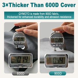 QYMOTO 900D Trailerable UTV Cover 4-6 Seater,Thicken Outdoor Storage UTV Cover for Can Am Defender MAX,Polaris Ranger,CFMOTO Uforce 1000 XL Travel Wind-Resistant 169"x65"x67"