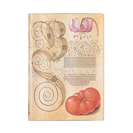 Mira Botanica Softcover Notebook Lily & Tomato Midi Lined: Flexi Softcover, 100 gsm, Ribbon Marker, Memento Pouch, Book Edge Printing, No Closure