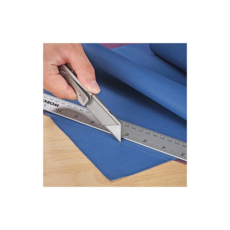 WORKPRO 3-Pack Folding Utility Knife, Quick Change Blades Box Cutter,
