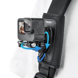 TELESIN Clip Mount for Gopro Accessories Backpack 360 Degree Rotation Compatible for Gopro Max Hero13/12/11/10/9/8/7/6, OSMO Action 3 4 5PRO, Insta 360 DJI POV Photography Required