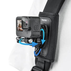 TELESIN Clip Mount for Gopro Accessories Backpack 360 Degree Rotation Compatible for Gopro Max Hero13/12/11/10/9/8/7/6, OSMO Action 3 4 5PRO, Insta 360 DJI POV Photography Required