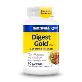 Enzymedica Digest Gold Atpro Fórmula Enzimas Máxima Potencia Previene Hinchazón Gases Clave Que Incluyen Amilasa Proteasa Lipasa Lactasa Cápsulas