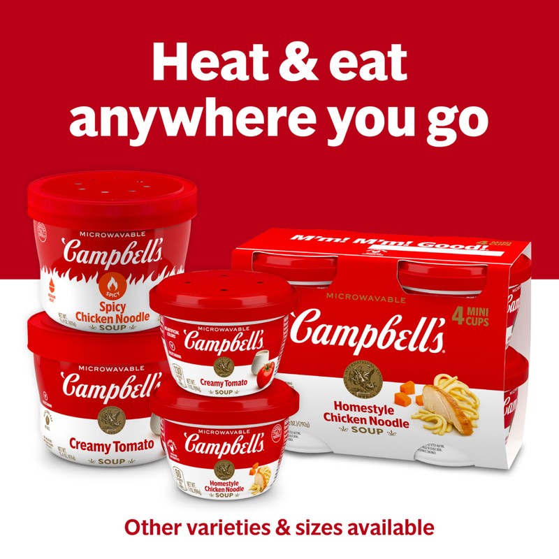 Campbell’s Homestyle Chicken Noodle Soup, 7 oz Bowl (16 Pack)