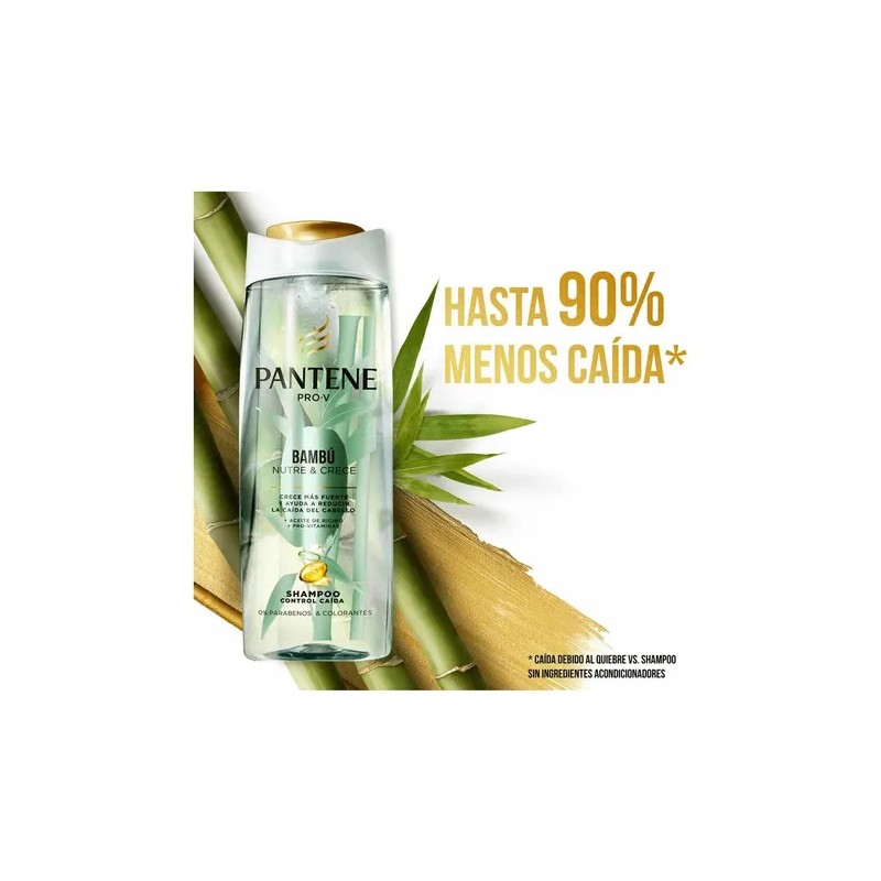 Shampoo Pantene Pro Bambú Nutre Crece 200ml