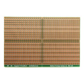 SB4 Snappable PC BreadBoard, Scored PCB, Snaps Into 4 Small Boards, 2-Layer, Plated Holes, Power Rails, 2.5 x 3.8in (63.5 x 96.5mm)