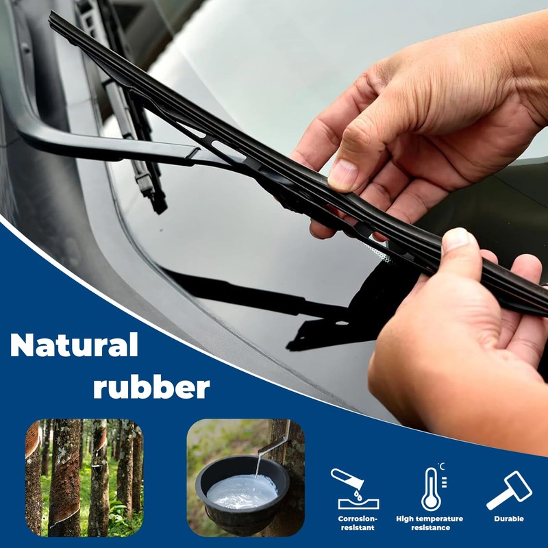 6Pcs Adjustable Car Windscreen Wiper Blade Refills Universal Car Blades