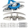 316 Stainless Steel 5 inch Folding Boat Cleat with Back