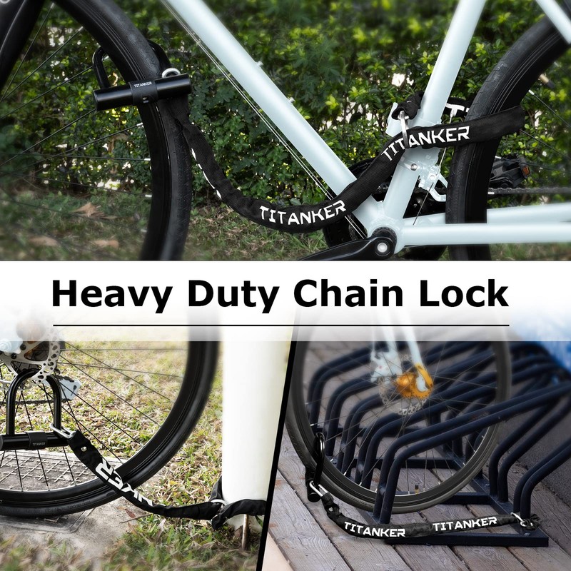 Titanker Bike Chain Lock with U Lock, 3 Feet Bicycle