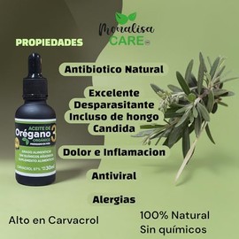 Aceite de Orégano Orgánico Prensado en Frío, Alto Carvacrol, 3 pz de 30 ml (3)
