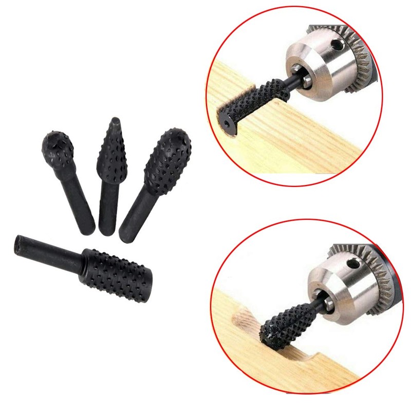 Eyech 10pc Carbide Rotary Burr Rasp Set Wood Carving File