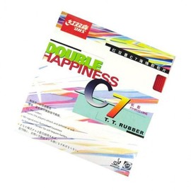 DHS Pips-Out Table Tennis Racket Rubber C7 Red (1.0)