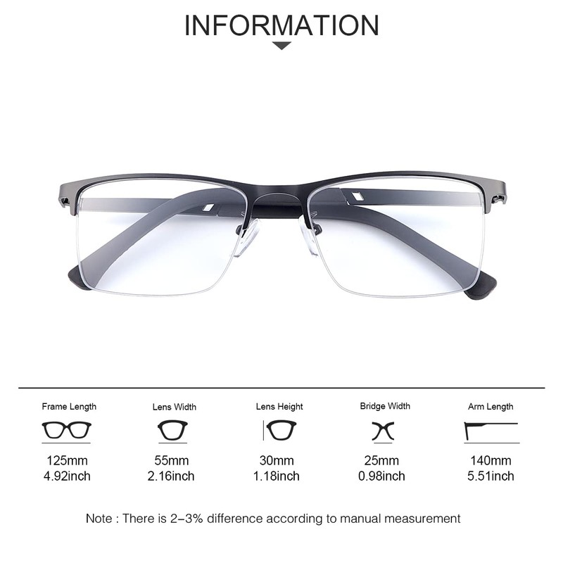 YIMI Photochromic Progressive Multifocus Reading Glasses Sun Readers UV Blue
