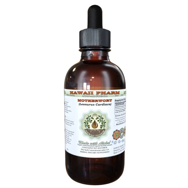 Motherwort Alcohol-Free Liquid Extract, Motherwort (Leonurus Cardiaca) Dried Herb Glycerite Herbal Supplement 2oz