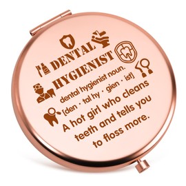 Dental Hygienist Gifts for Women Dentist Gift Compact Mirror Dental Gift for Women Dental Hygienist Appreciation Gifts Graduation Retirement Birthday Present for Dentist Dental Assistant Makeup Mirror