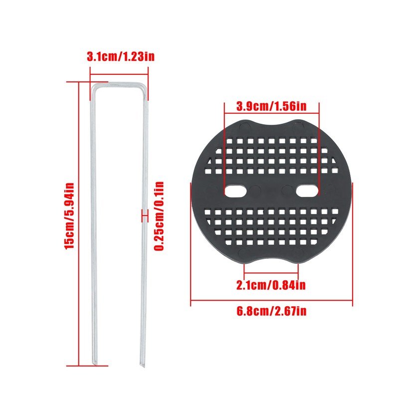 findmall 6 Inch 11 Gauge 200pcs Galvanized Garden Stakes 200pcs