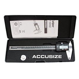 Accusize Industrial Tools 0-8 inch / 0-200 mm Electronic Left Hand Digital Caliper, Resolution 0.0005 inch/0.01 mm, Ab11-L108